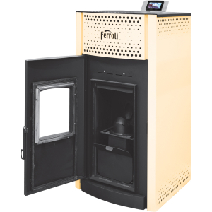 Salerno Pellet 24 granulinis židinys su vandens kontūru. Photo 2